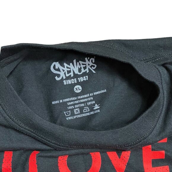 Spencer’s T Shirt Men’s XL Black I Love Sarcasm Novelty Funny Red Joke Gift - Picture 3 of 6
